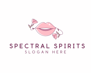 Floral Beauty Lips logo design