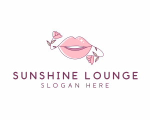 Floral Beauty Lips logo design