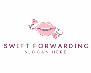 Floral Beauty Lips logo design