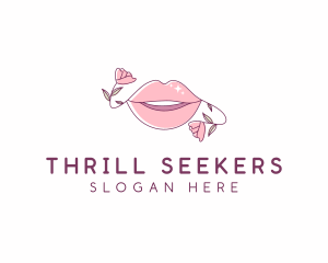 Floral Beauty Lips logo design