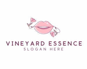 Floral Beauty Lips logo design