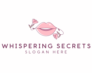 Floral Beauty Lips logo design