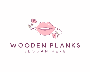 Floral Beauty Lips logo design