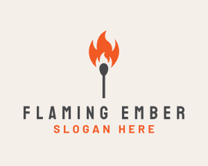 Burning - Burning Matchstick Light logo design