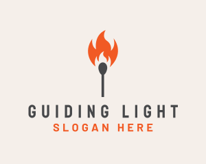 Burning Matchstick Light logo design