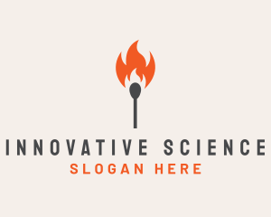 Burn - Burning Matchstick Light logo design