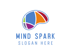 Colorful Brain Psychology logo design