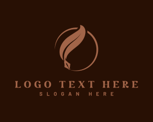 Calligrapher - Attorney Notary Feather logo design