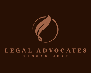 Attorney Notary Feather logo design