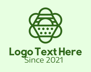 Eco Friendly - Green Floral Outline logo design