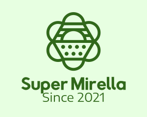 Herbal - Green Floral Outline logo design