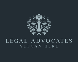 Column Justice Scale logo design