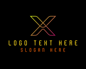 Gradient - Tech Software Letter X logo design