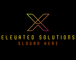 Tech Software Letter X logo design