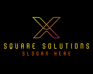 Tech Software Letter X logo design