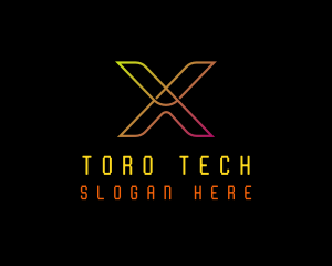 Tech Software Letter X logo design