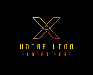 Pr - Tech Software Letter X logo design