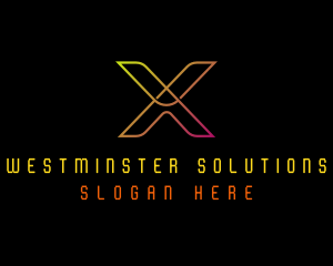 Tech Software Letter X logo design