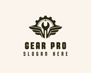 Gear - Gear Wrench Wings logo design