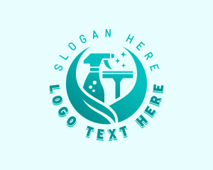 Squeegee - Eco Housekeeper Cleaning logo design