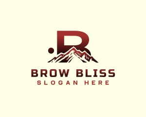 Mountain Outdoor Letter B logo design