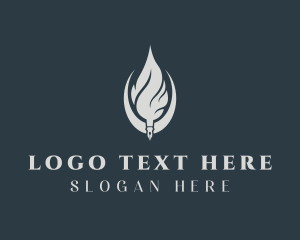 Journalist - Flame Quill Copywriter logo design