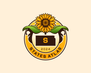 Kansas Sunflower Floral logo design