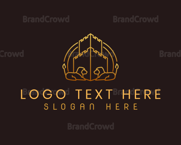 Luxury Corporate Castle Lion Logo