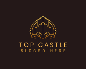 Luxury Corporate Castle Lion logo design