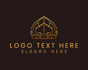 Law - Luxury Corporate Castle Lion logo design