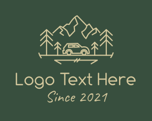 Campsite - Yellow Mountain Roadtrip logo design