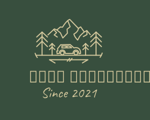 Camping - Yellow Mountain Roadtrip logo design