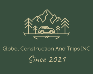 Travel - Yellow Mountain Roadtrip logo design