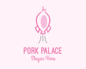 Swine - Pink Rocket Pig logo design