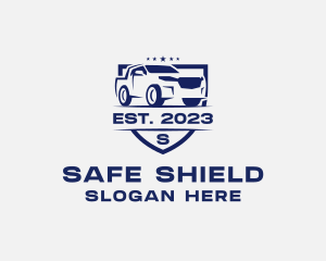 Pick Up Truck Shield logo design