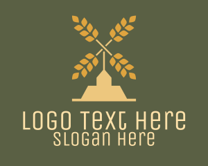 Grain - Wheat Windmill Farm logo design