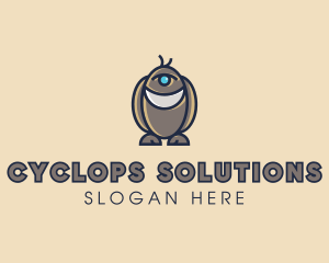 Happy Cyclops Monster  logo design