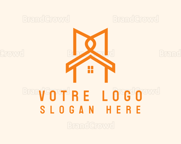 House Letter M Real Estate Logo