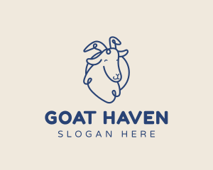 Goat - Happy Goat Farm logo design
