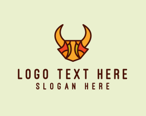 Longhorn - Wild Bull Beast logo design