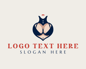 Boobs - Sexy Adult Lingerie logo design