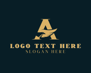 Hawk - Eagle Wings Airline Letter A logo design