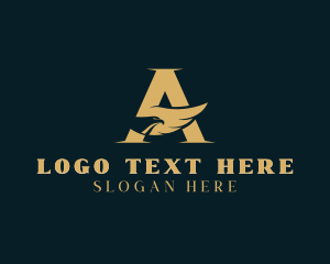 Wings - Eagle Wings Airline Letter A logo design