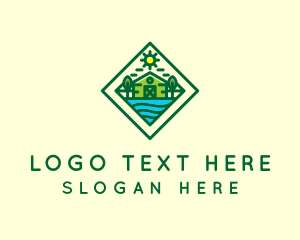 Land - Sun Lake Farm Real Estate logo design