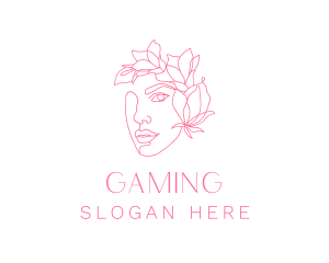 Flower Woman Face Logo