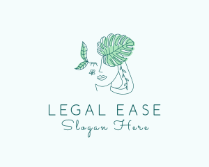 Botanical Woman Face Logo