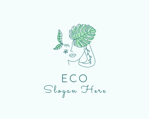 Plant - Botanical Woman Face logo design