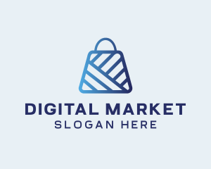 Online Market Bag logo design