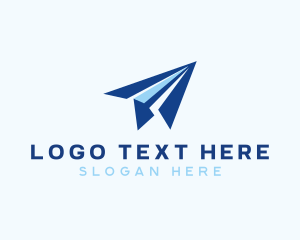 Airplane - Paper Plane Forwarding logo design