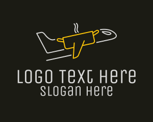 Lunch - Airplane Fine Dining logo design